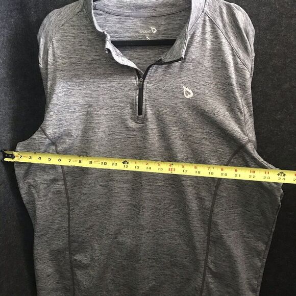 BALEAF Men's 1/4‎ Zip XXL 2XL Running Shirt Long Sleeve Pockets Gray Pullover - Picture 7 of 10